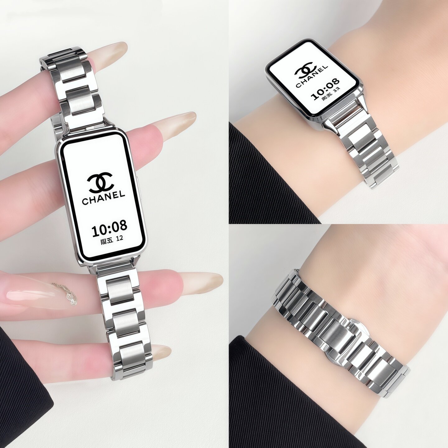 适用华为手环11/10表带9手表8腕带夏天新款蓝气球三珠表链荣耀10智能运动9nfc高级感7/6pro男女生替换带配件