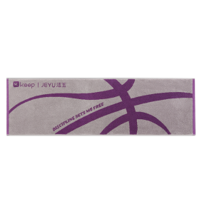 洁玉 KEEP联名款-自律随心7A级抗菌单条长绒棉运动巾盒装 J5905Y 不灰心