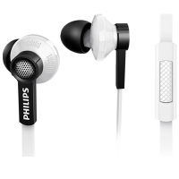 PHILIPS飞利浦 TX1WT入耳式耳机 隔音耳罩设计 防缠绕线控带麦 高解析度立体声耳机
