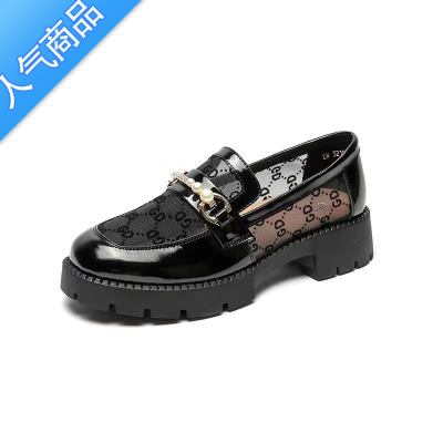 SUNTEK高品质网纱凉鞋女2023春夏季新款单鞋百搭粗跟厚底防滑乐福鞋