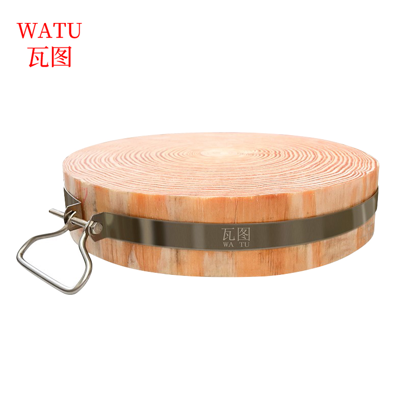 瓦图 圆形松木菜板 1个装