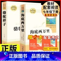 [人教版 必读2册]七年级下 海底两万里+骆驼祥子 [正版]朝花夕拾鲁迅原著和西游记七年级上册必读的课外书老师推完整版无