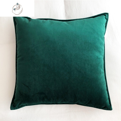 美式装饰抱枕沙发靠垫丝绒布飞边样板间橘色新款简约色百搭舒适主义