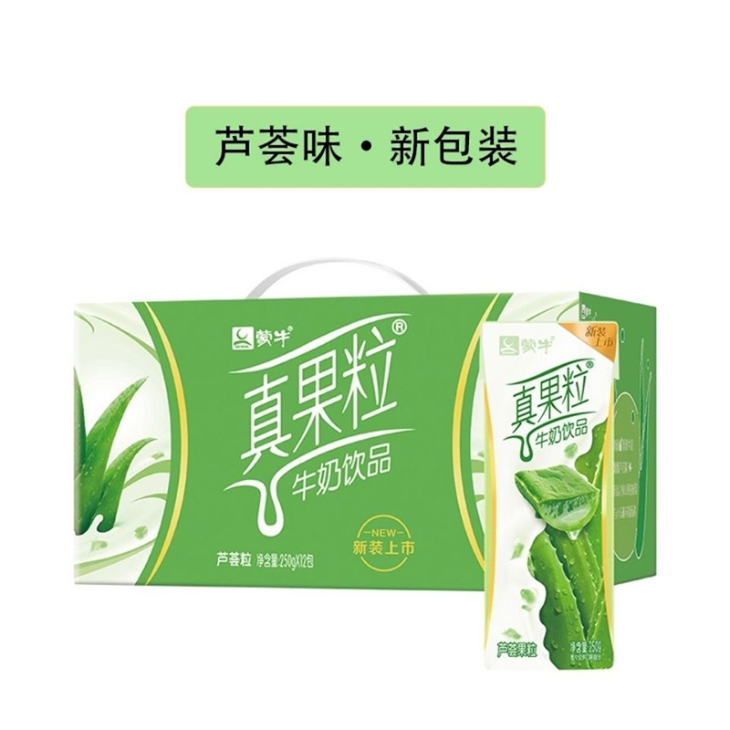 [6月产]蒙牛 真果粒 芦荟 口味 250g*12