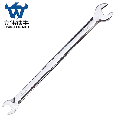 立伟铁牛镜面双开扳手6×7mm/把