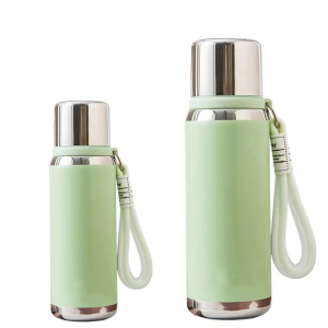 松道 保温杯便携式一盖两用随行手提保温杯绿色800ML