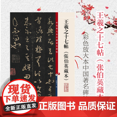 彩色放大本中国著名碑帖 王羲之十七帖 张伯英藏本 孙宝文 编 书法碑帖 篆刻鉴赏 毛笔教材帖 正版图书籍 上海辞书出版社