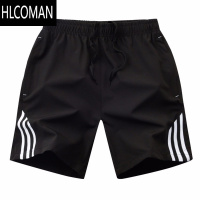 HLCOMAN夏季短裤男薄款休闲冰丝宽松直筒五分裤宽松速干沙滩裤运动