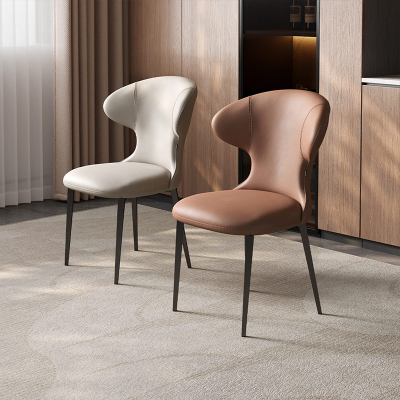 全友家居 现代简约餐椅家用皮艺软包餐厅客厅阳台休闲靠背椅子