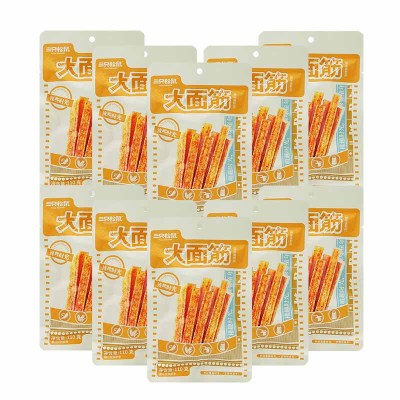 三只松鼠约辣大面筋麻辣零食辣条怀旧解馋小吃食品大面筋110g*10袋