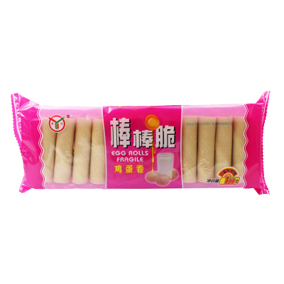 粤统100g棒棒脆士多啤梨味鸡蛋卷办公室休闲零食糕点饼干