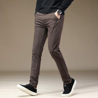 潮牌秋季男裤休闲裤男束脚裤棉运动裤修身直筒韩版裤子