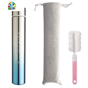 保温杯男便携细长款女个性创意潮流水杯子简约清新森系网红高颜值 FENGHOU 260紫粉