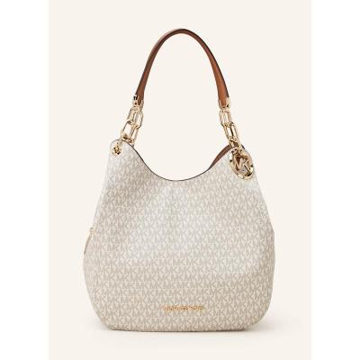 迈克·科尔斯(MICHAEL KORS)女士单肩包时尚涂层帆布拼皮金属logo