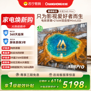长虹电视85D6S Mini 85英寸电影原画 黑晶屏Pro MiniLED平板电视 电视以旧换新 国家补贴15%