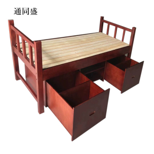 通同盛单位宿舍床带储物单层床2060*940*810mm