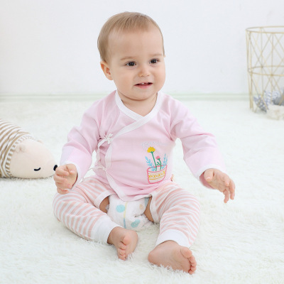 班杰威尔Banjvall婴儿衣服0-6-9个月婴儿内衣套装秋冬宝宝秋衣初生童睡衣婴幼儿衣服舒适棉四季婴幼儿通用内衣系列四季盆景花套装66（6-9个月）