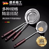 漏勺厨房家用不锈钢挂式小漏勺超细网厨房过滤网打沫勺捞渣勺8138P