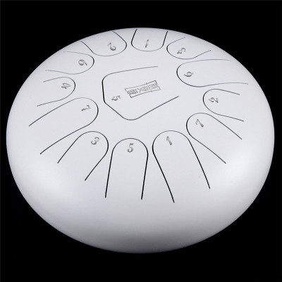 鲁儒空灵鼓琴12寸13音成人初学者男女专业级演奏色空鼓莲花鼓无忧鼓正品手碟鼓钢舌鼔静心手敲打击乐器大全送鼓架