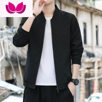 七斓男士外套2023新款修身男装韩版棒球服潮流上衣服休闲夹克男