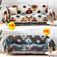 北欧色全盖沙发布沙发巾沙发毯布单沙发套罩沙发垫盖布 浅色几何[双面可用]() 180*300cm