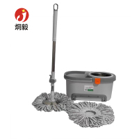 炯毅 旋转拖把手压式挤水免手洗脱水墩布桶不锈钢杆双驱动干湿两用 旋转拖布桶 塑料/套