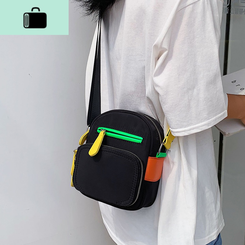 网红小布包女包2020夏季新款潮韩版百搭斜挎包ins少女时尚小黑包NEW LAKE女斜挎包