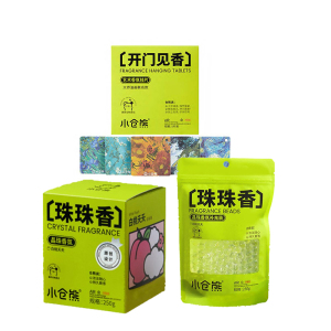 小仓熊空气香氛套装(晶珠香氛/白桃夭夭正装*1+ 替换袋装*1+香氛挂片*2)XH800009除烟味除宠物味家用静音设计