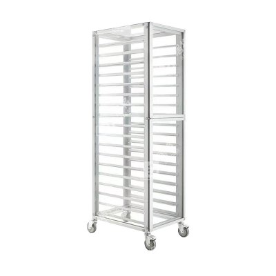 居将 铝合金烤盘架多层托盘车 20层封闭式