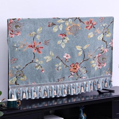 欧式电视机盖布家电电视罩防尘罩套家用55寸6570寸液晶曲面屏台式 花晨月夕电视机罩 70英寸(宽160*高92)