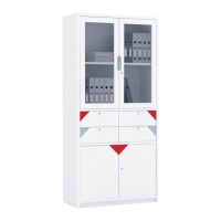 科朔 文件柜铁皮柜资料柜办公室柜子档案柜 中四斗文件柜 KS-ZSD850-1