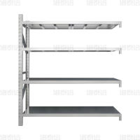 洛泰远 不锈钢货架201材质四层仓储货架 120*60*200cm/500kg副架