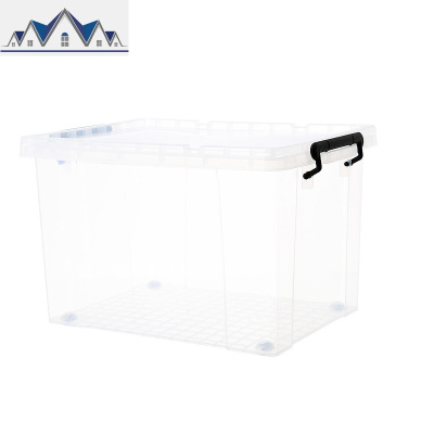 透明塑料收纳箱特大号衣物整理箱学生书箱被子有盖透明储物箱 三维工匠