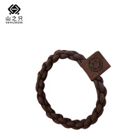 山之只 简约笑脸发圈皮筋 深咖色 根