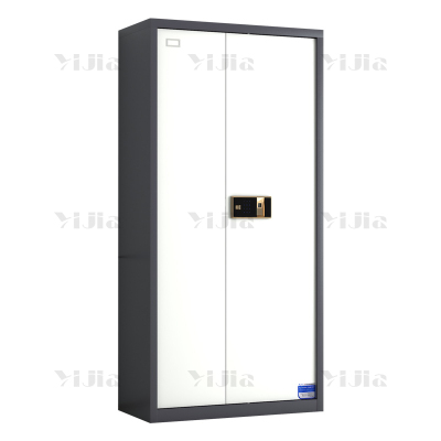 翌嘉 钢制保密柜密码文件柜保密档案资料柜 灰白套色通门指纹锁