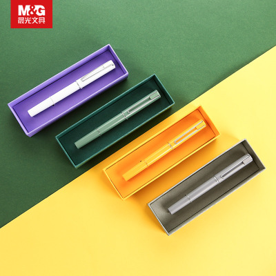 晨光(M&G)文具学生练字办公用品旋转吸墨可替换墨囊钢笔引导正姿金属高精细不锈钢笔尖礼盒装钢笔