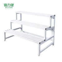 喜力健 铁艺阶梯花架 白色三层-长80*高45CM 个