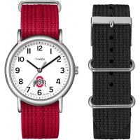 TIMEX/天美时女式mm休闲腕表红白配色可换带防水石英表