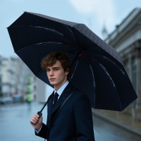 红叶超大折叠商务雨伞