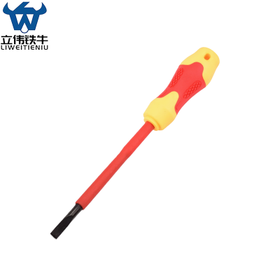 立伟铁牛500v耐高压螺丝刀6*150一字型/把