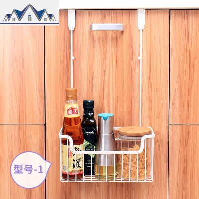 GULEK厨房铁艺收纳筐免打孔收纳篮柜挂篮挂式储物置物架 三维工匠