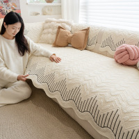年新款法式奶油风沙发垫四季通用高级感固定防滑皮沙发盖布巾