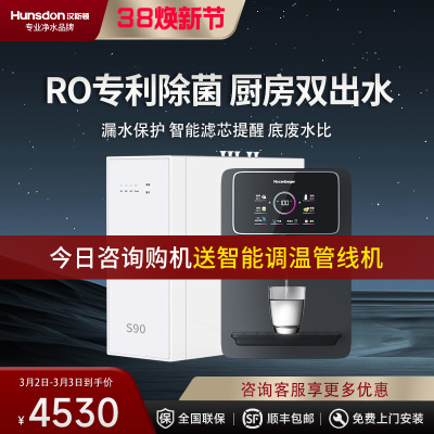 汉斯顿净水器家用直饮0阻垢剂ro反渗透纯水机厨房净水机S1(S90)