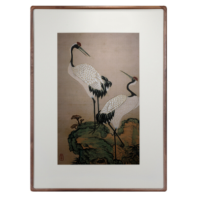 礼氏嘉礼品贺寿松鹤延年铜画手工錾刻家居装饰画客厅书房玄关壁画礼品默认颜色默认尺寸