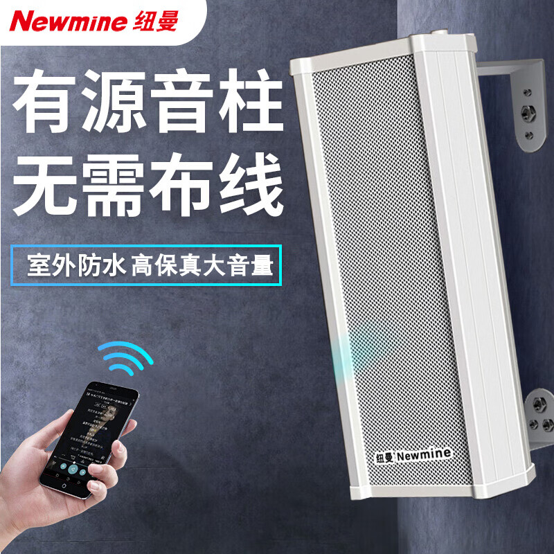 纽曼(Newmine)G-3 有源室外防水音柱音响 户外学校店铺蓝牙背景音乐公共广播系统(一拖一 20W)