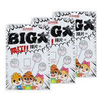 三只松鼠网红大辣条老式辣皮豆皮大辣片68g*3袋