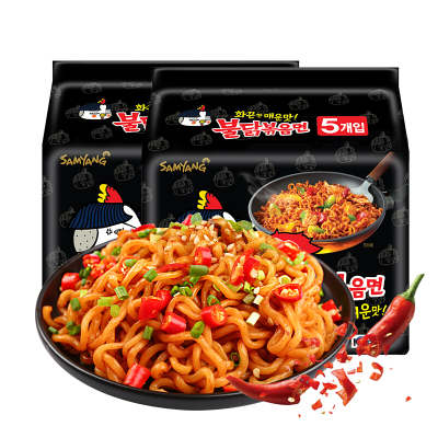三養(SAMYANG)火鸡面140gx10包组合好吃的韩国进口方便面干拌面网红零食宵夜小吃超辣140g*10包