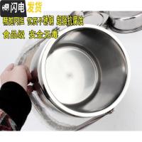 三维工匠超大容量不锈钢饭桶 双层保温饭盒5手提成人保温桶提锅汤壶3 1.9直型(适合1-2人)加保温袋