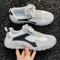 2026春季新款时尚休闲鞋男鞋皮革网面透气舒适男士工作劳保运动鞋