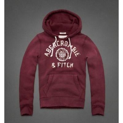 珂卡慕(KEKAMU)AbercrombieFitchaf美国abercrombiefitch男拉链卫衣春秋酒红色做旧老款偏小L(国内现货)